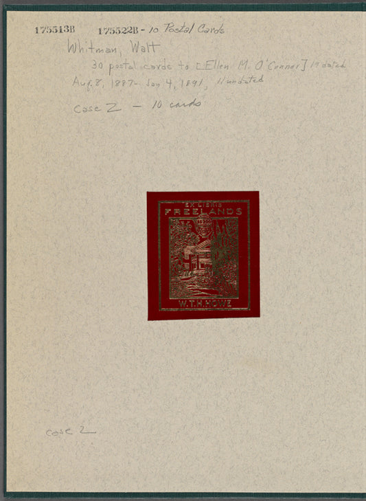 O'Connor, Ellen M., APCS to. Jan. 1, 1889.