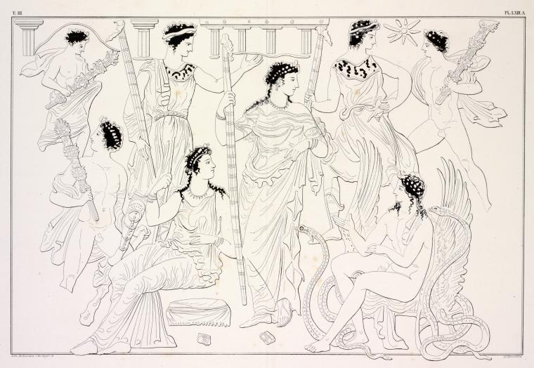The introduction of Hercules and the Dioscuri, Castor and Pollux, in Eleusinian mysteries