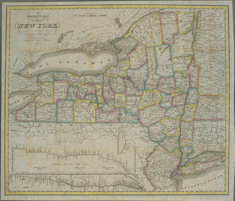 The tourist's map of the state of New York : compiled from the latest authorities in the Surveyor General's office