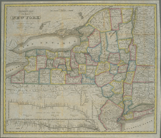 The tourist's map of the state of New York : compiled from the latest authorities in the Surveyor General's office