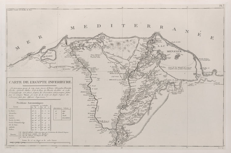 Carte de l'Egypte inferieure
