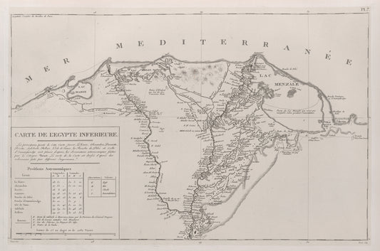 Carte de l'Egypte inferieure