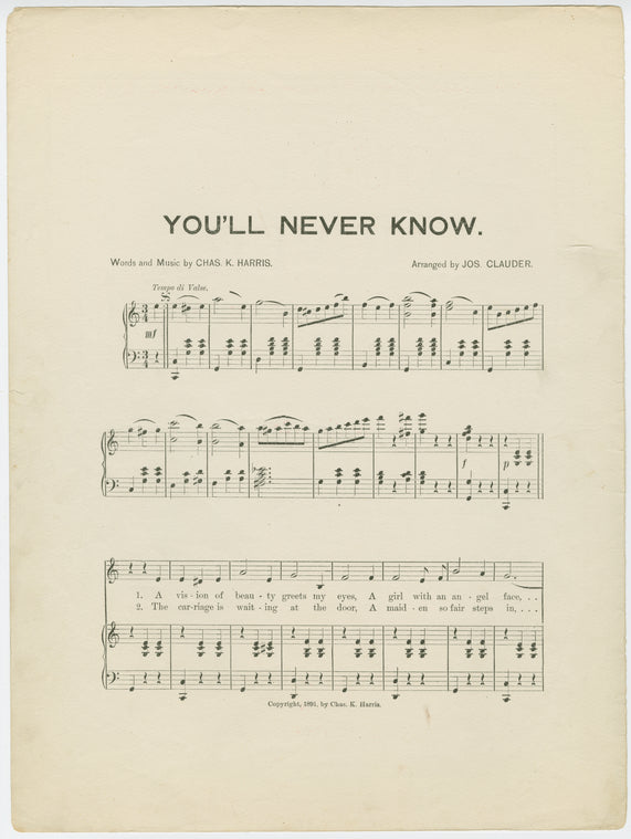 You'll never know