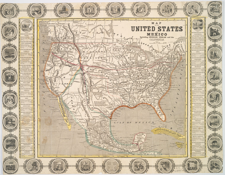Map of the United States and Mexico : including Oregon, Texas and the Californias