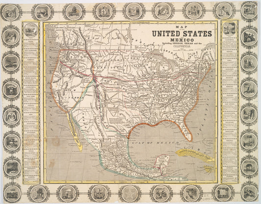 Map of the United States and Mexico : including Oregon, Texas and the Californias