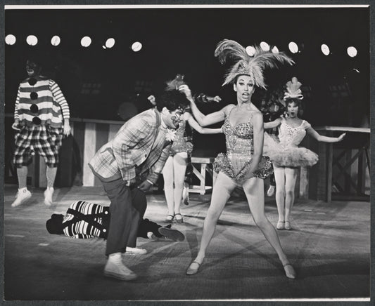 Gerome Ragni, Jill O'Hara [center] and unidentified others in the stage production Hang Down Your Head and Die