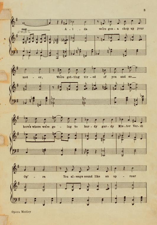 Ragtime opera melody from Watch your step