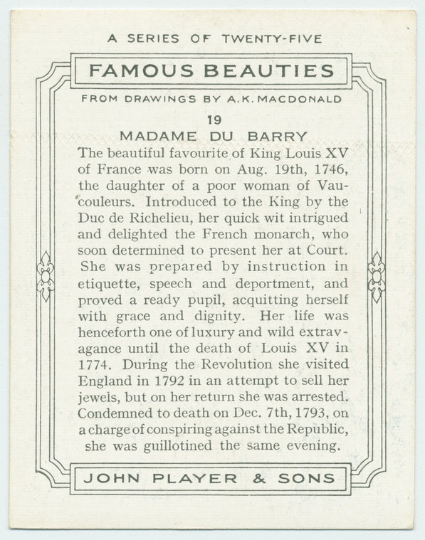 Madame du Barry.