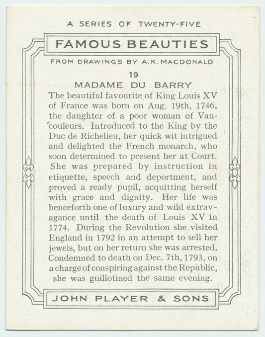 Madame du Barry.