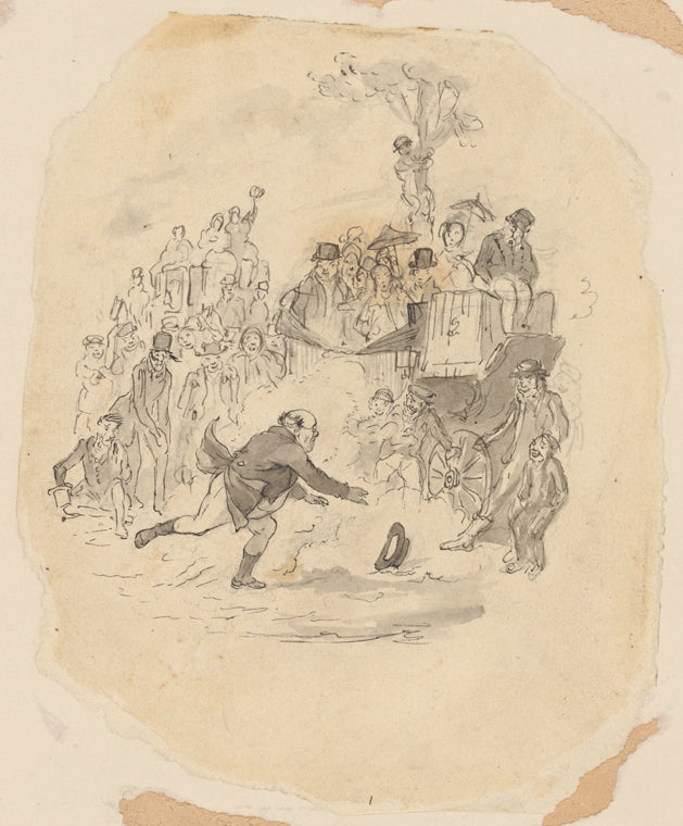 Mr. Pickwick in chase of his hat