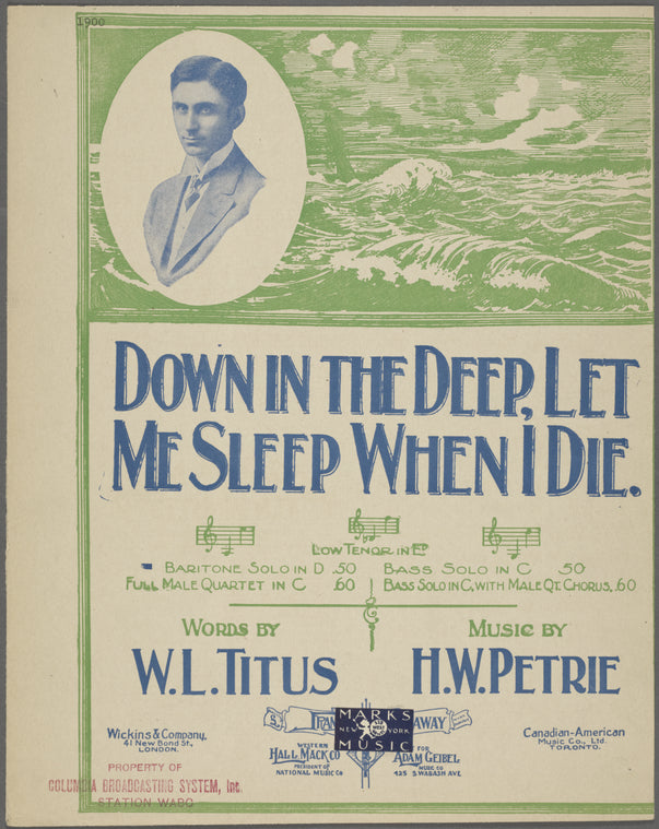 Down in the deep, let me sleep when die