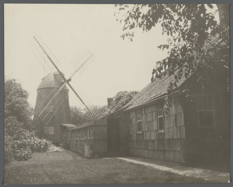 Windmill at John Howard Payne house. Main Street.  East Hampton
