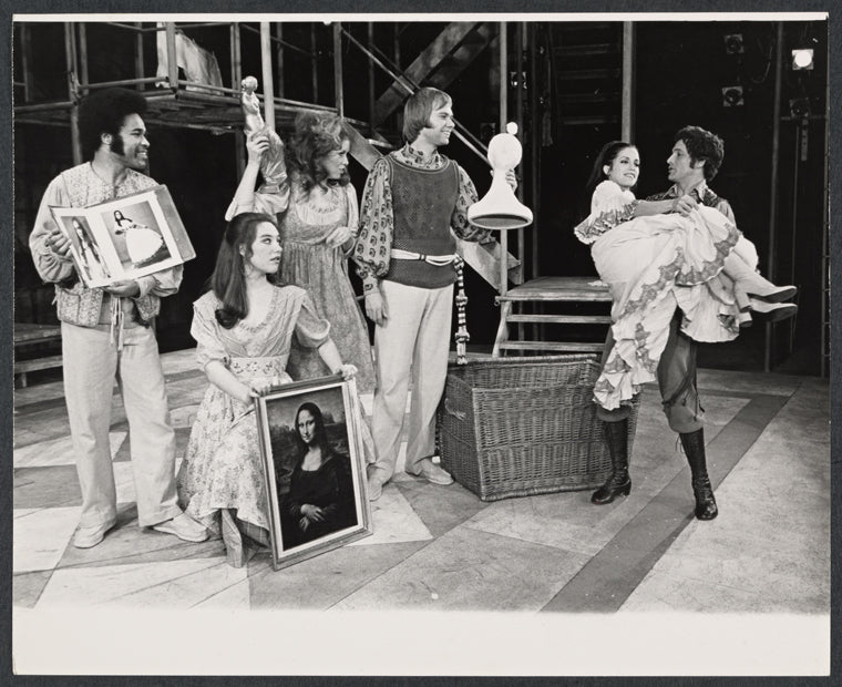Larry Kert, Edith Diaz and ensemble in the touring stage production Two Gentlemen of Verona