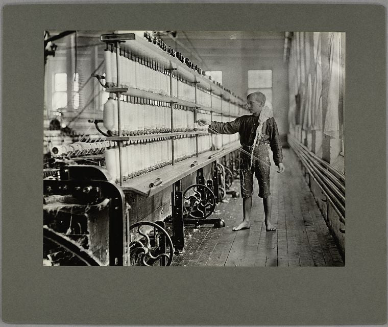 A "back-roping boy" ... in a New England mill, May 1909