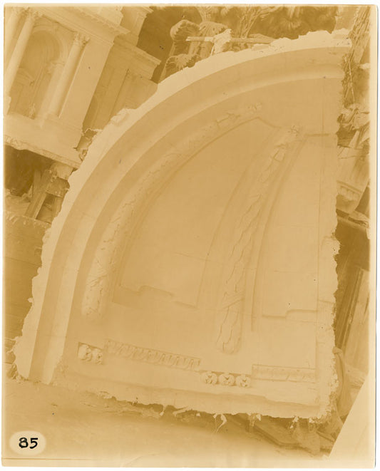 Plaster model of part of a niche