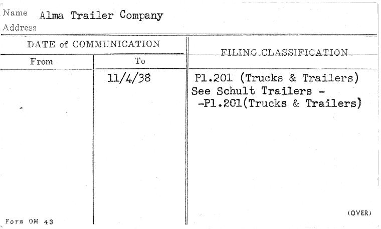 Alma Trailer Company
