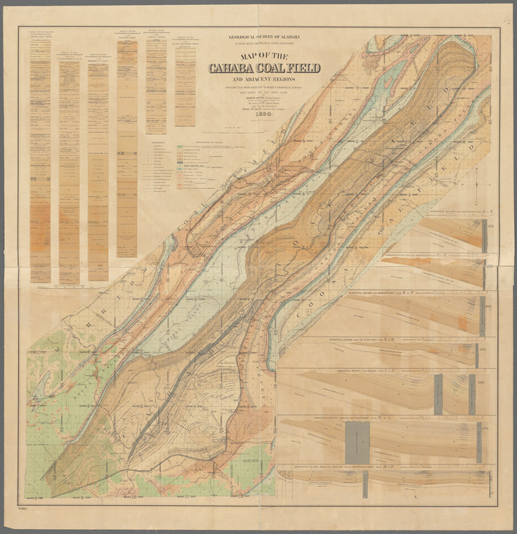 Map of the Cahaba coal field and adjacent regions