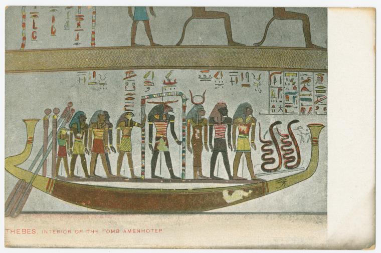 Thebes, interior of the tomb Amenhotep