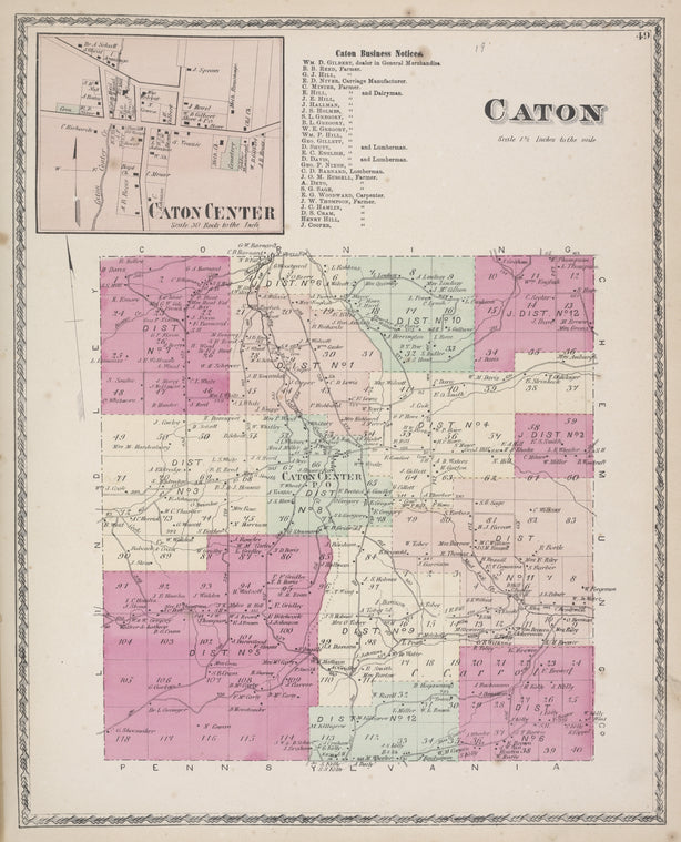 Caton Center [Village]; Caton Business Notices; Caton [Township]