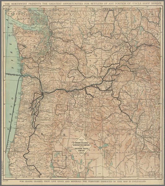 Map of the Oregon Railroad and Navigation Company and the Southern Pacific Company : (lines in Oregon)
