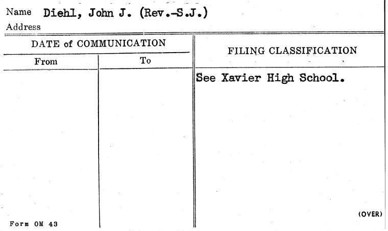 Diehl, John J. (Rev.-S.J.)