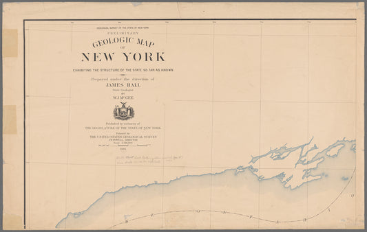 Preliminary geologic map of New York, exhibiting the structure of the state so far as known