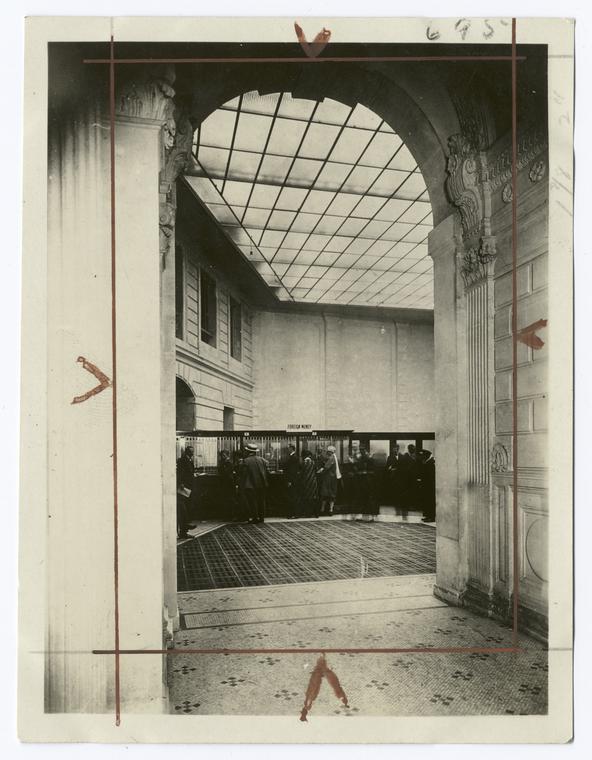 Interior of the  American Express offices, Paris, France.