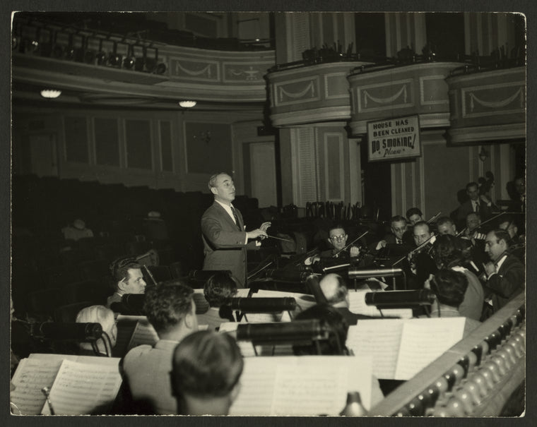 Richard Rodgers conducting a rehearsal of South Pacific