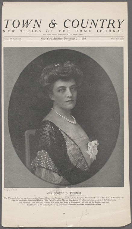 Mrs. George D. Widener...