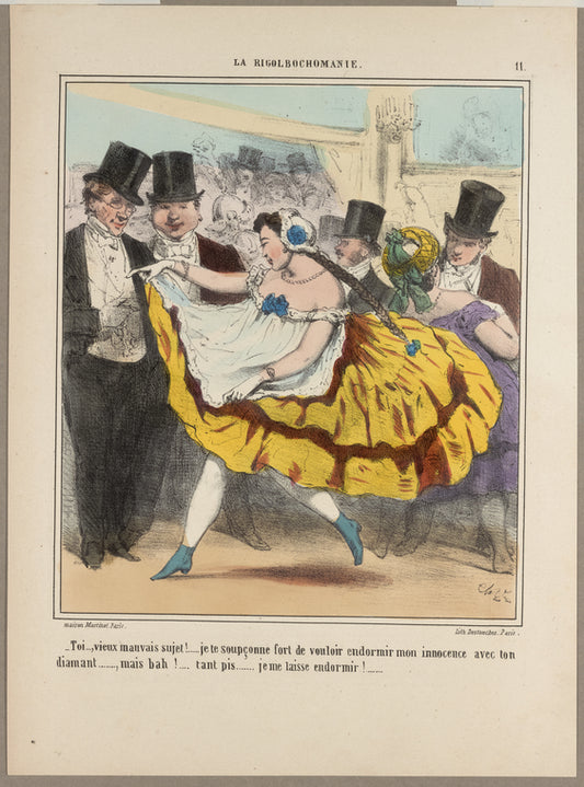 Toi-- , vieux mauvais sujet!-- je te soupçonne fort de vouloir endormir mon innocence avec ton diamant-- , mais bah!-- tant pis-- je me laisse endormir!-
