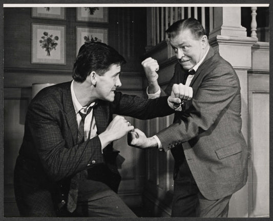Orson Bean and Lyle Talbot in the stage production Never Too Late