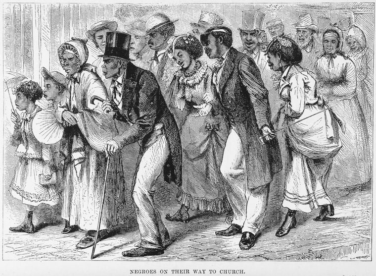 Negroes on their way to church.