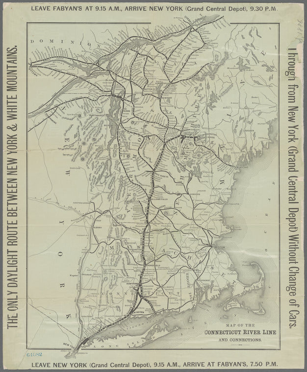 Map of the Connecticut River Line and connections