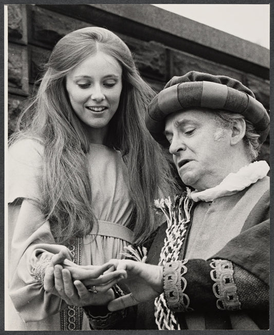 Mary Beth Hurt and Barnard Hughes in publicity photo for the stage production Pericles