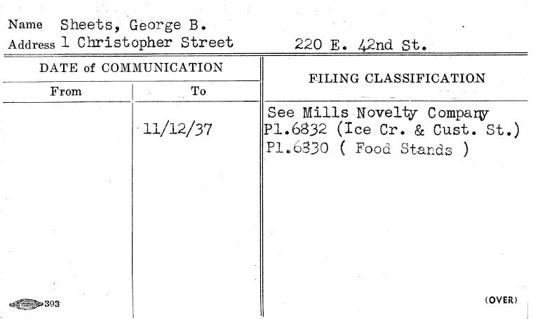 Sheets, George B.
