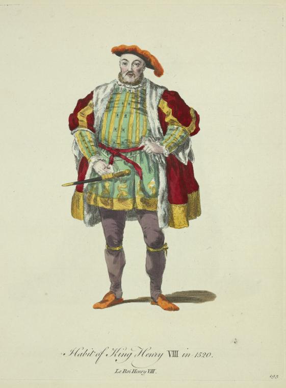 Habit of King Henry VIII in 1520. Le Roi Henry VII.