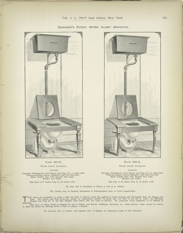 Demarest's Patent Water Closet Apparatus.
