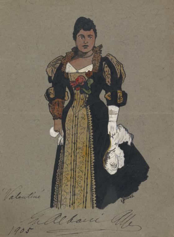 Caricature of Emma Albani