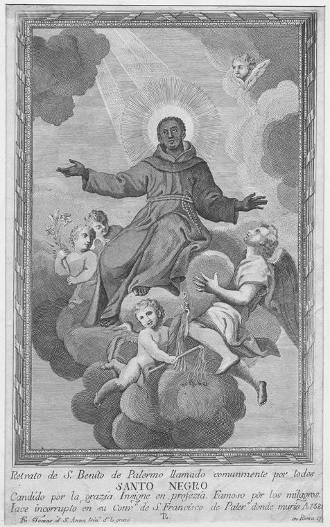 Santo Negro, portrait of San Beníto de Palermo, also known as St. Benedict the Moor