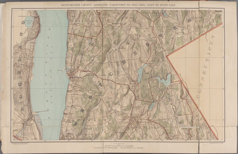 Westchester, Double Page Plate [Map of Westchester County, Irvington, Tarry Town to Sing Sing, East to State Line]