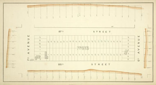 Block No. 673 Map bounded by 87th Street, 6th Avenue, 86th Street, 7th Avenue