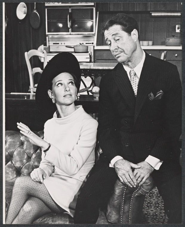 Betsy Von Furstenberg and Don Ameche in the touring stage production There's a Girl in My Soup