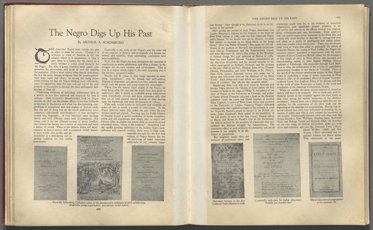 The Negro digs up his past