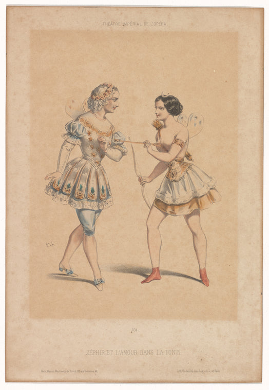 Zéphir et l'Amour dans La Fonti. Théâtre Imperial de l'Opéra