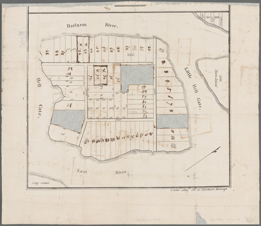 Map of Great Barn Island, New York, showing streets and lots