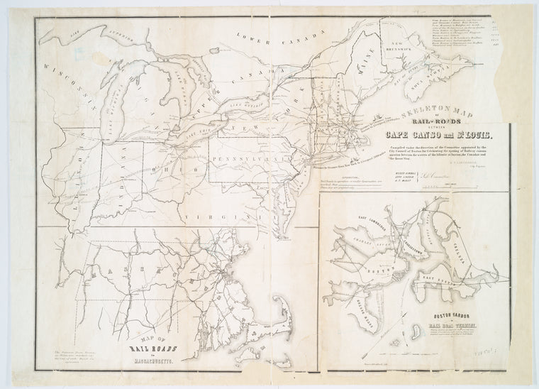 Skeleton map of rail-roads between Cape Canso and St. Louis