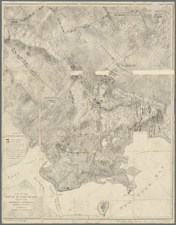 Plan of the Battle of Long Island and of the Brooklyn defences, August 27th, 1776