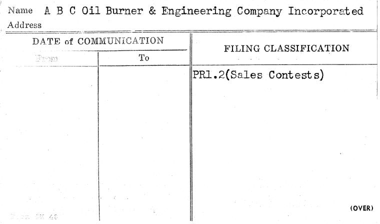 A B C Oil Burner & Engineering Company Incorporated