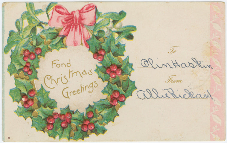 Fond Christmas greetings.