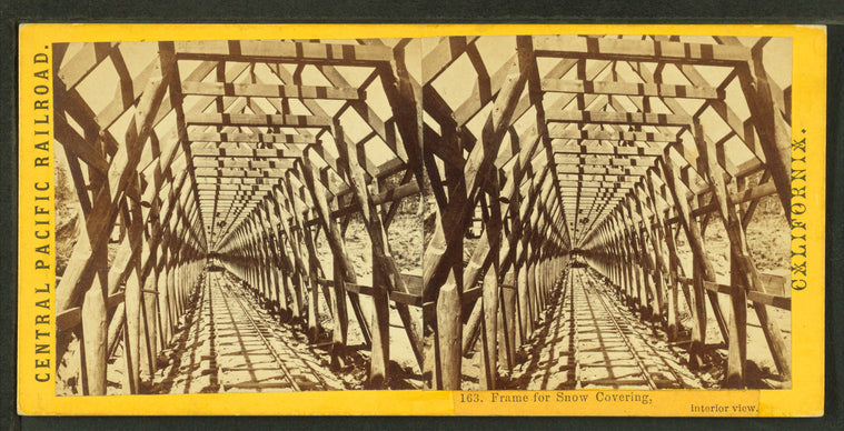 Frame for snow covering, interior view.